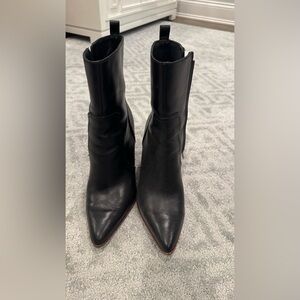 Veronica Beard Sleek Black Heeled Boots